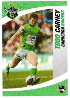 2008 Daily Telegraph NRL #27 Todd Carney Front